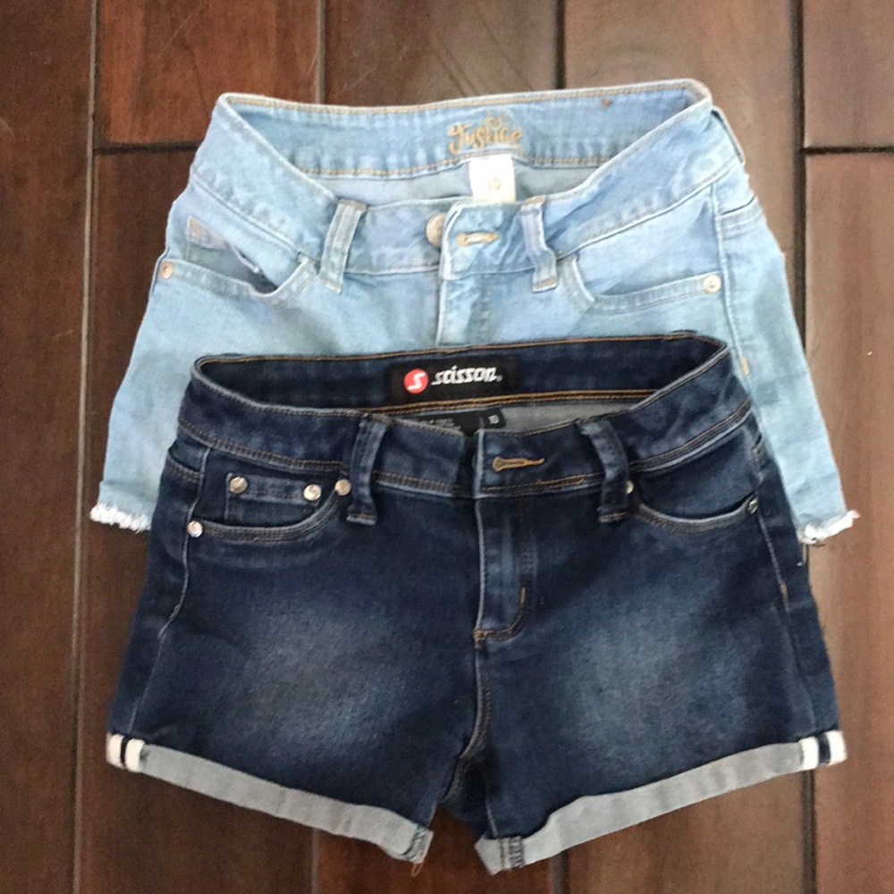 Bundle of girls shorts, size 10 Justice, Tilly’s
